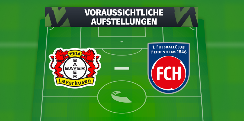 Bayer 04 Leverkusen – 1. FC Heidenheim: Voraussichtliche Aufstellungen